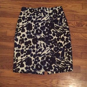 Chic Ann Taylor skirt, dark flowers